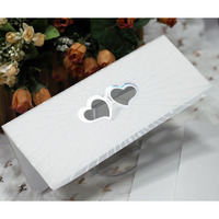 Vente chaude Laser Cut Heart Shape Vellum Jackets Valentine Thank You Card pour les petites entreprises