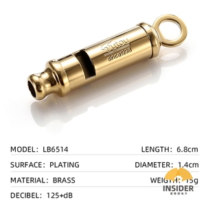 Silbato de emergencia de material de latón dorado de alta calidad - Product Image 3
