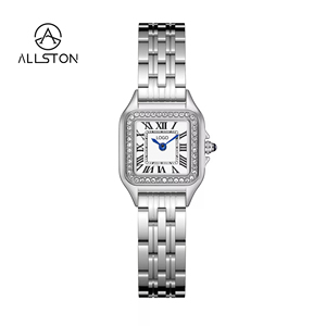2026 New Women's Sport Luxury Antique Fashion Square Dial Quartz Watch Stainless Steel Band Alloy Case Lightweight Simple <strong>Roman</strong> - Product Image 5