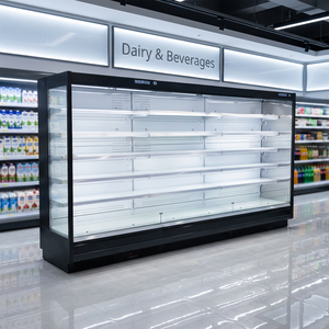 Vitrine réfrigérée commerciale ouverte pour boissons fraîches, <span class=keywords><strong>congélateur</strong></span> pour supermarché - Product Image 1