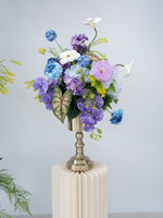 Arrangement floral artificiel violet pour mariage, centre de table, allée d'entrée, toile de fond d'église, décoration de magasin