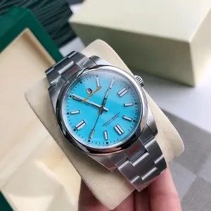 Chất Lượng Cao 904L Thép Không Gỉ Vs Nhà Máy Rolexese Siêu Nhân Bản Màu Xanh Quay Số Ngày Người Đàn Ông Của Tự Động Đồng Hồ Cơ Khí