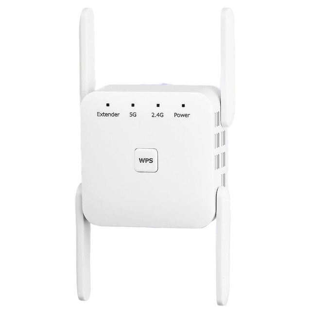 QTKIN QW-AC2933S 5GHz WiFi Repeater 1200Mbps Long Range Stable 300-500sqm Coverage 4x3.0dBi Antennas