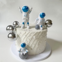 Großhandel PVC Astronaut Statue Kuchen Dekoration Kinder Geburtstags torte Topper Weltraum Party Supplies