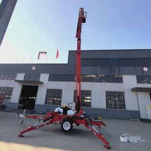 Articulerende telescopische aanhangwagenhoogwerker met hydraulische giek, 360 graden rotatie, 12m platformhoogte - Product Image 5