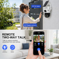 Caméra IP CCTV sans fil à double objectif 6MP 3K, 7,7W, alimentée par énergie solaire, alarme intelligente, faible consommation d'énergie, caméra PTZ, mémoire/carte SD
