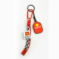 Porte-clés de raquette de pickleball moderne et durable en PVC, pendentif créatif à clipser, décoration suspendue pour sac de sport, cadeau
