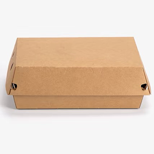 Fabricantes de China Caja de hamburguesas de papel Kraft impresa personalizada Diseño de logotipo Hamburguesas de grado alimenticio Caja de embalaje de hamburguesas - Product Image 4