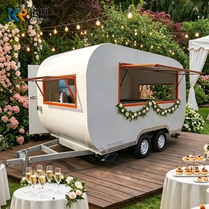 Remolque <span class=keywords><strong>de</strong></span> Comida Estilo Caravana Vintage, Camión <span class=keywords><strong>de</strong></span> Comida Móvil Retro para Helados, Café, Crepas, Catering, Bodas, Festivales, Eventos, Alquiler - Product Image 1