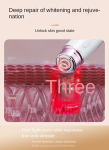 Masseur facial à lumière rouge, compresse chaude et froide portable, rechargeable par USB, appareil de soin de la peau anti-âge - Product Image 6