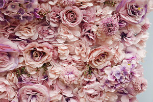 Panel de Pared de Flores de Rosa de Seda Artificial, Fondo Floral Rosa para Bodas, Despedidas de Soltera, Fiestas de Cumpleaños, Cabinas de Fotos - Product Image 4