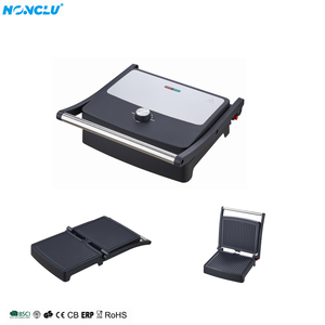 Gril de contact antiadhésif personnalisé de 2000W à 180 degrés Machine à sandwich électrique professionnelle Presse à <span class=keywords><strong>panini</strong></span> domestique Plaques chauffantes pour barbecue - Product Image 1