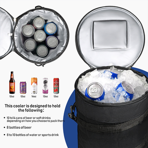 Sac isotherme élégant et décontracté multifonction en tissu Oxford, pliable et durable, 8L, pour boissons de golf, avec design unisexe et sangle détachable - Product Image 4
