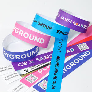 Personalizable Fiesta Tema Logo Código QR Sitio web Fiesta de noche Pulsera Tyvek Papel Fiesta Admisión Boleto Pulsera - Product Image 5