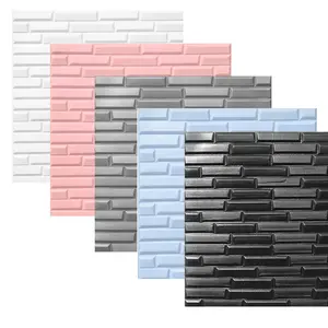 Papel de parede de tijolo 3d à prova d'água 77*70cm, revestimento de parede de estofos, papel de parede mural, novo design, venda impermeável, 2021