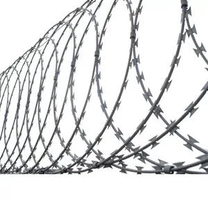 Anping CBT-65 Flat Razor Barbed Wire Fence/ Flat Wrap Razor Wire Factory