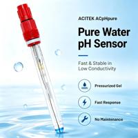 Sonde de pH pour eau pure à faible conductivité, référence gel pressurisé 0-80°C, sortie analogique S8, OEM ODM