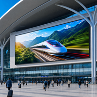 Écran LED vidéo P10 IP65 étanche HDR10 6000cd, panneau 960x960mm, 16 bits, couleur pleine, écran extérieur pour gare ferroviaire