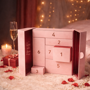 <span class=keywords><strong>Calendrier</strong></span> de l'<span class=keywords><strong>Avent</strong></span> de Noël personnalisé, boîte cadeau en carton rose pour cosmétiques et <span class=keywords><strong>bijoux</strong></span> - Product Image 1