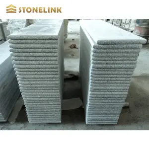 ประเทศจีนผู้ผลิต G603หินแกรนิตสีขาวสีเทาหินแกรนิตบันไดขั้นตอน Bullnose ขอบขัด