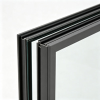 Porte coulissante en alliage d'aluminium à double vitrage pour patio, entrée, poussoir-tiroir, isolation thermique pour villa et hôtel