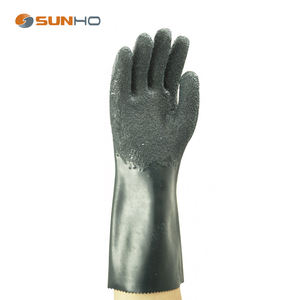 Gants de sablage en caoutchouc noir longs pour armoire de sablage, surface lisse, latex pur, gants de sablage en caoutchouc pour armoire de sablage - Product Image 3