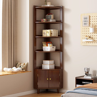 Meuble d'angle mural en bois massif, style minimaliste moderne, multifonctionnel, pour salon, chambre à coucher, rangement, modèle BH350