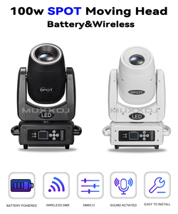 BPM-Spots 100 Battery &amp; <strong>Wireless</strong> <strong>DMX</strong> 100W LED Spot <strong>Moving</strong> <strong>Head</strong> <strong>Light</strong> Battery Powered Stage <strong>Light</strong> Wedding DJ Club Events - Product Image 2