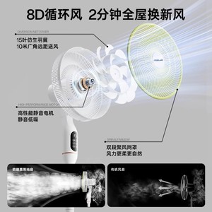Puregrid Floor Fan 14-Inch Oscillating Electric Air Circulator With Sleep Mode And Timer Function - Product Image 4