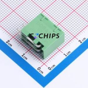 DB2ERHB-3.81-2*2P-GN Plug-in Terminal Block Bent Lead Through Hole,P=3.81mm Board-to-Board / Socket - Closed 2x2P 3.81mm Green - Product Image 2