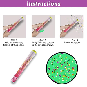 Feux d'artifice pour révélation du sexe Bleu Rose Garçon ou Fille Canon à confettis en poudre pour révélation du sexe - Product Image 2