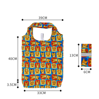 Sac à provisions pliable en polyester RPET écologique personnalisé, réutilisable et recyclable, avec logo personnalisé, pour l'extérieur et tous les jours