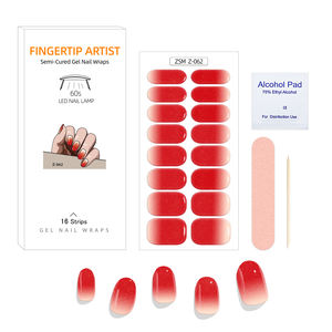 Juego de pegatinas de uñas de Gel de salón de estilo francés de alta calidad patrón de ataúd y almendra 3D semicurado con lámpara UV Material ABS uñas postizas - Product Image 6