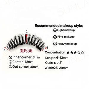 Nouvelle technologie 2026 : <span class=keywords><strong>Cils</strong></span> magnétiques en cheveux synthétiques avec applicateur, réutilisables, <span class=keywords><strong>sans</strong></span> cruauté animale, à bande ultra-fine, <span class=keywords><strong>sans</strong></span> eye-liner - Product Image 4