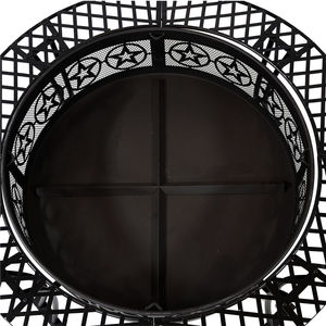 Ur-Health BBQ Brazier Mobilier de jardin rond avec bol à feu de bois Foyer extérieur en acier en fer et acier corten - Product Image 4