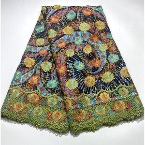 Sınır dantel Batik süper Glitter Glitter Glam pamuk balmumu tekstil Calico kumaş dikiş giysileri - Product Image 3