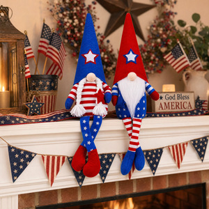Gnomos Patrióticos para el 4 de Julio, Decoraciones para el Día de <span class=keywords><strong>la</strong></span> Independencia y el Día de los Caídos, Muñeco de Peluche sin Rostro con Bandera Americana, Decoración para el Hogar - Product Image 1