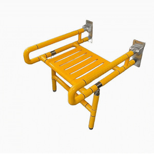 Tabouret pliant mural Jiuheng pour salle de bain avec accoudoirs, design antidérapant pour seniors, capacité de charge 300 kg, acier inoxydable - Product Image 4