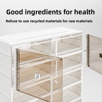 Meuble à chaussures pliable transfrontalier en plastique PP, intégré, prêt à l'emploi, 3 à 10 niveaux, design moderne et minimaliste, boîtes à chaussures