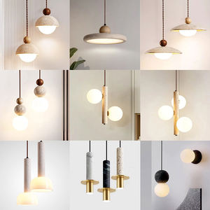 Lustre suspendu LED de conception nouvelle, fabriqué sur mesure, en fer et en verre, style moderne, décoration intérieure, hôtel, crème - Product Image 6