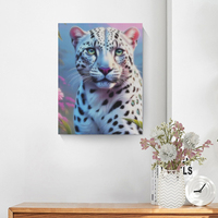 Peinture diamantée Chenistory Léopard, Art mural DIY, Kits d'artisanat pour adultes, Animaux, Diamants ronds complets, Classique, Cadeaux originaux