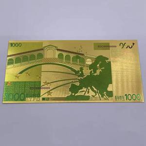 Custom European 1000 Euro 24k Gold Plated Foil Banknote In Stock - Product Image 3