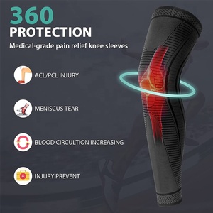 Longue jambe complète genouillère Compression genouillères pour ACLPCL ménisque déchirure arthrite <span class=keywords><strong>tendinite</strong></span> soulagement coude et genouillères pour hommes - Product Image 3
