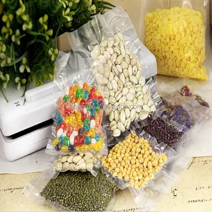 Kunden spezifisch bedruckte Heiß siegel Ziegel form Seiten zwickel Kunststoff Lebensmittel Vakuum beutel für Tapioka Perle Reis Getreide Bohnen Verpackung