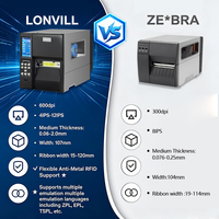 Impresoras de Transferencia Térmica LONVILL, Impresora Industrial RFID de Alta Capacidad con Cinta de 450 m y Medios de 203 mm para Etiquetas Colgantes de Alto Volumen