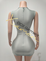 Ocstrade Banquet Célébrer Élégant Fête De Mariage Mini Robes Maille Argent Strass Prom Club Robes Sexy Femmes Vêtements