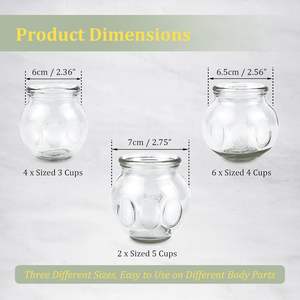 Tenchi 12-teiliges Glas-Schröpftherapie-Set Professionelle Chinesische Massage-Cups Schmerzlinderung Myofasziale Entspannung Akupunktur - Product Image 2