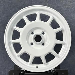 Nouvelles jantes en alliage d'aluminium moulé par flux CE28 de 15 pouces, jantes de voiture blanches, jantes en alliage 4/100 PCD adaptées à Subaru, Honda Civic - Product Image 3