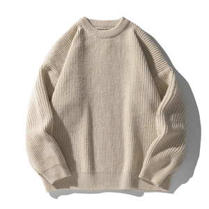 Suéter Casual de Cachemira para Hombre, Cuello Redondo, Tejido Acanalado, Antipilling, Cálido, Manga Larga, Otoño-Invierno, Venta al por Mayor - Product Image 4