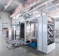 Palettiseur de boîtes de conserve en acier inoxydable LWT pour usine de conserves de cornichons, 2600 boîtes par heure avec contrôle par écran tactile Siemens PLC